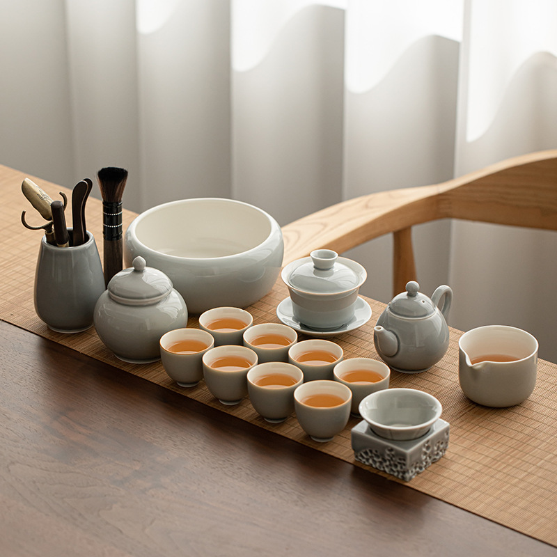 Ice Grey Kung Fu Tea Set